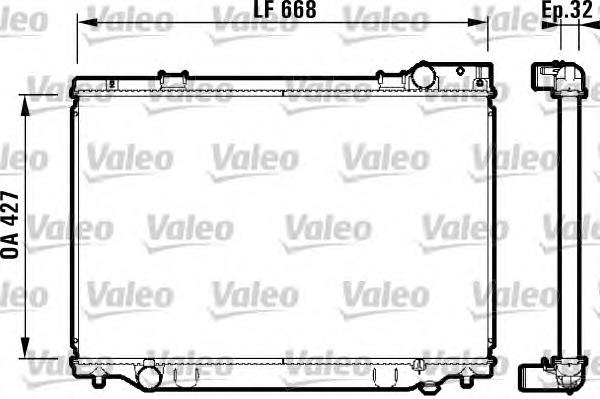 Radiador de esfriamento de motor 732476 VALEO