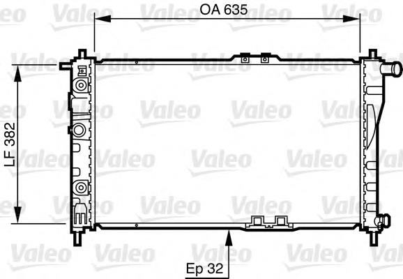 732483 VALEO radiador de esfriamento de motor