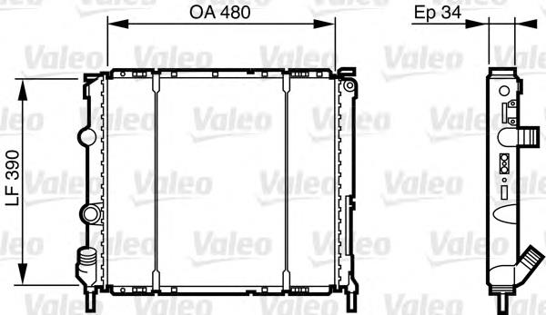 Радиатор 732474 VALEO