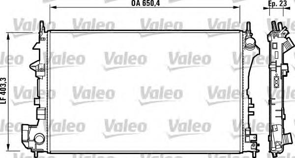 732879 VALEO radiador de esfriamento de motor