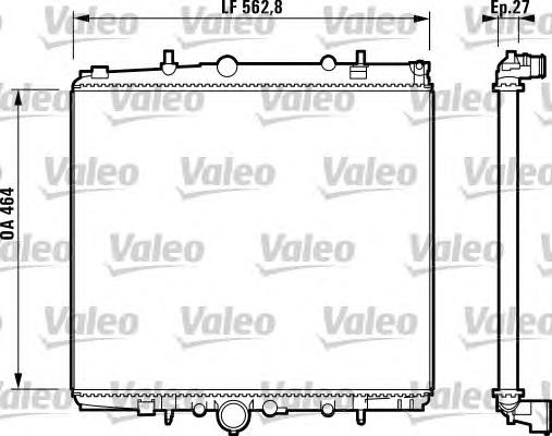 732880 VALEO radiador de esfriamento de motor