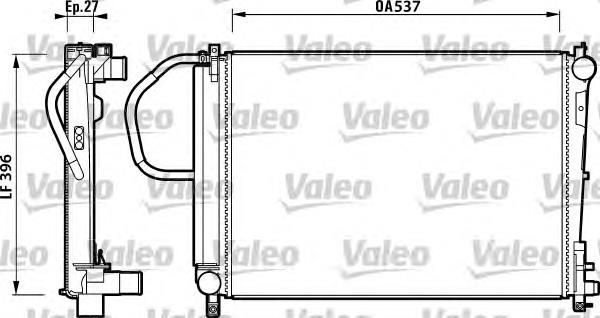 732883 VALEO radiador de esfriamento de motor