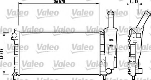 732851 VALEO radiador de esfriamento de motor