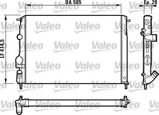 732866 VALEO radiador de esfriamento de motor