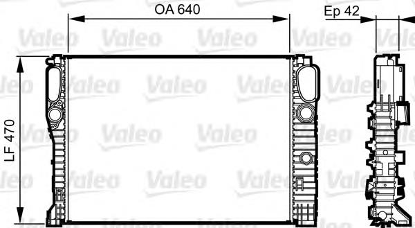 732855 VALEO radiador de esfriamento de motor