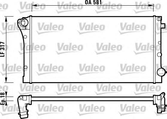 732925 VALEO radiador de esfriamento de motor