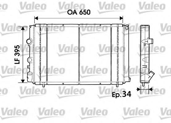 Radiador de esfriamento de motor 732940 VALEO