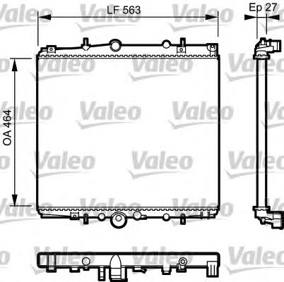 Radiador de esfriamento de motor 732945 VALEO