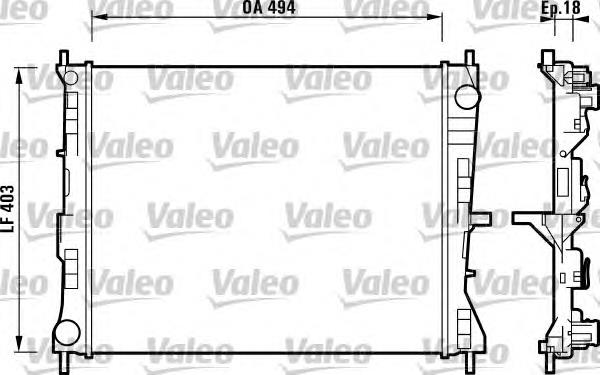 732903 VALEO radiador de esfriamento de motor