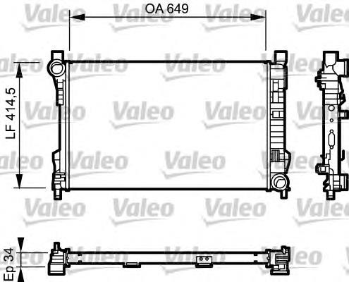 732900 VALEO radiador de esfriamento de motor