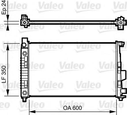 732897 VALEO radiador de esfriamento de motor