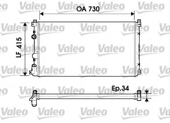 732918 VALEO radiador de esfriamento de motor