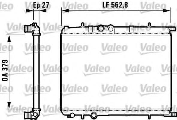 732909 VALEO radiador de esfriamento de motor