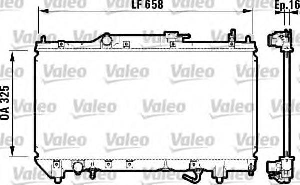 Radiador de esfriamento de motor 732753 VALEO