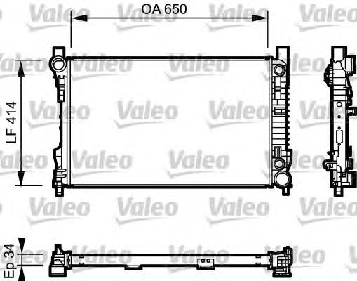 732743 VALEO radiador de esfriamento de motor