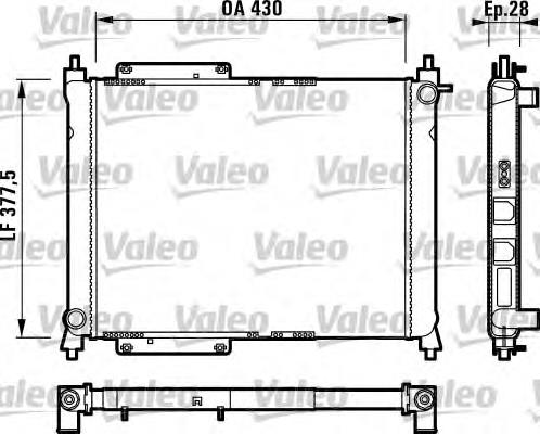 Radiador de esfriamento de motor 732758 VALEO