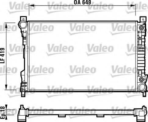 732740 VALEO radiador de esfriamento de motor