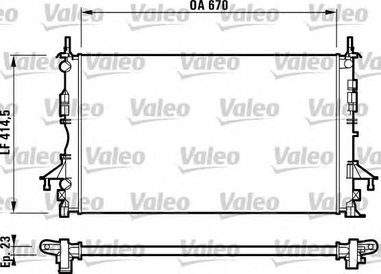 732827 VALEO radiador de esfriamento de motor