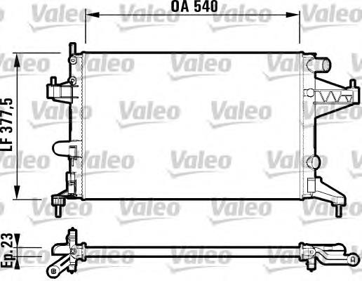 732826 VALEO radiador de esfriamento de motor