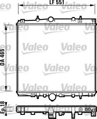 Radiador de esfriamento de motor 732830 VALEO