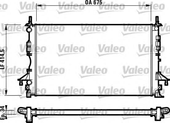 732828 VALEO radiador de esfriamento de motor