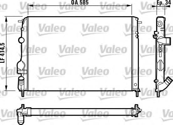 732817 VALEO radiador de esfriamento de motor