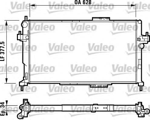 732824 VALEO radiador de esfriamento de motor