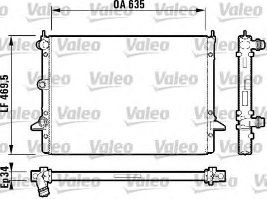 732786 VALEO radiador de esfriamento de motor