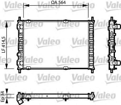 732787 VALEO radiador de esfriamento de motor