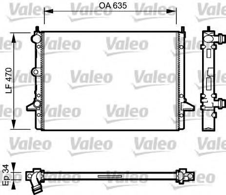 1109232 Ford radiador de esfriamento de motor