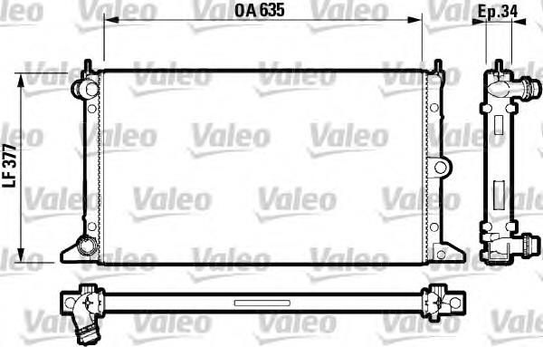 732790 VALEO radiador de esfriamento de motor