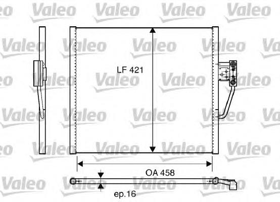 817248 VALEO radiador de aparelho de ar condicionado