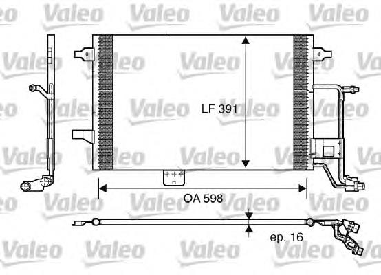 817665 VALEO radiador de aparelho de ar condicionado