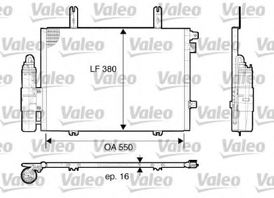 817662 VALEO radiador de aparelho de ar condicionado