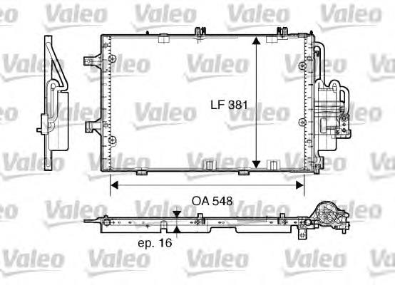 817609 VALEO radiador de aparelho de ar condicionado