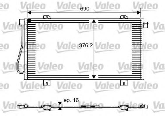 817742 VALEO radiador de aparelho de ar condicionado