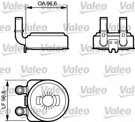 817705 VALEO radiador de óleo (frigorífico, debaixo de filtro)