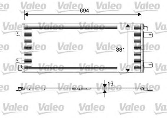 817689 VALEO radiador de aparelho de ar condicionado