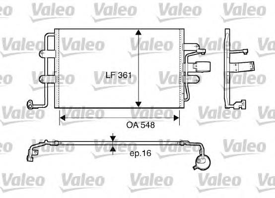 817427 VALEO radiador de aparelho de ar condicionado