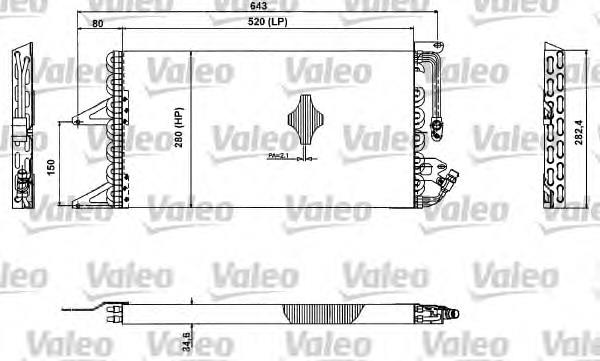 817411 VALEO radiador de aparelho de ar condicionado