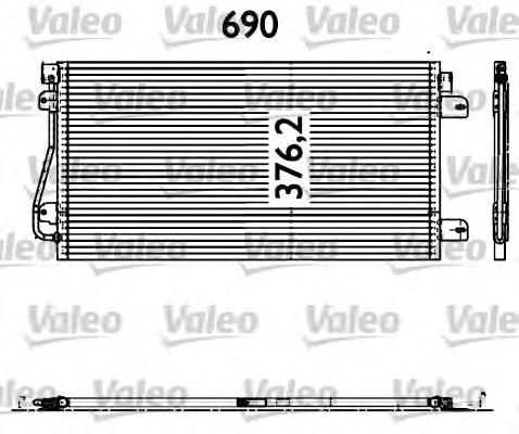 817601 VALEO radiador de aparelho de ar condicionado