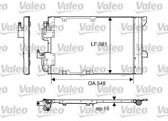 817505 VALEO radiador de aparelho de ar condicionado