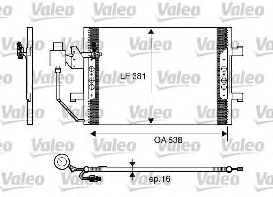 Радиатор кондиционера 817504 VALEO