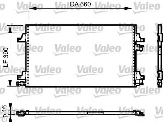 814006 VALEO radiador de aparelho de ar condicionado