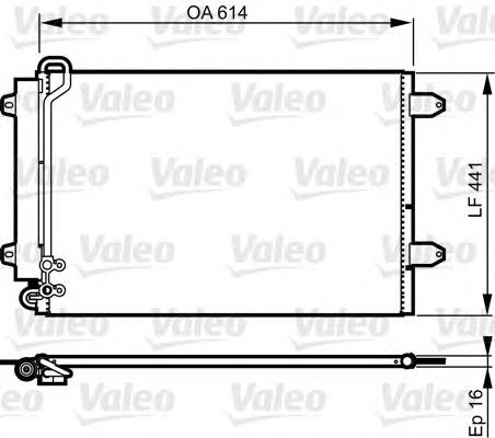 814002 VALEO radiador de aparelho de ar condicionado