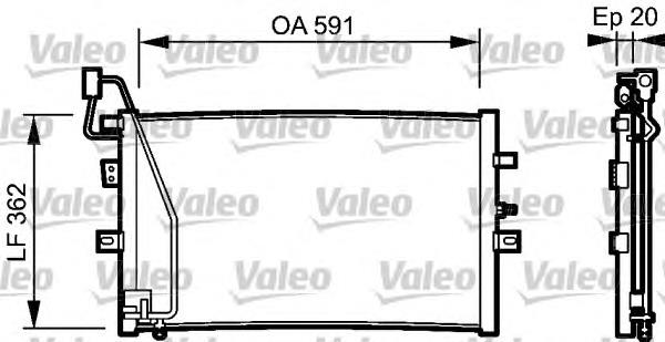 814000 VALEO radiador de aparelho de ar condicionado