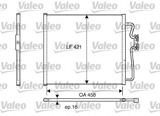 816922 VALEO radiador de aparelho de ar condicionado