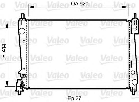 735041 VALEO radiador de esfriamento de motor