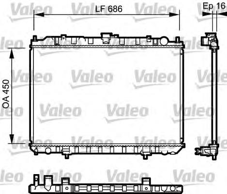 735062 VALEO radiador de esfriamento de motor