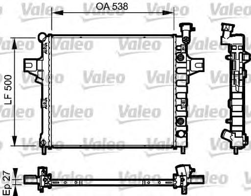 Radiador de esfriamento de motor 735051 VALEO